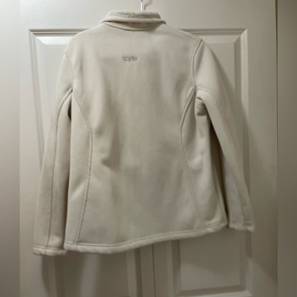 Spyder Knit Jacket Soft Fuzzy Inside Zipper Pockets Women’s Large Very Warm - Picture 2 of 9